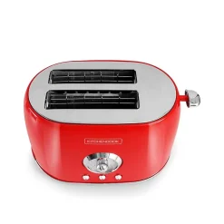 Grille Pain Style Rétro Double Fentes Retro Toast Rouge Kitchencook
