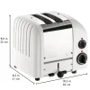 Grille-pain 2 fentes 1200w blanc Dualit 27033