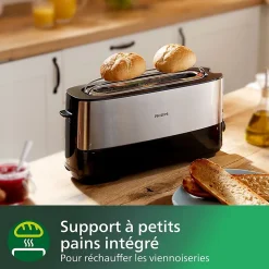 Grille-pain - PHILIPS - HD2692/90 - Collection Métal - 1 fente longue - 950W - Inox