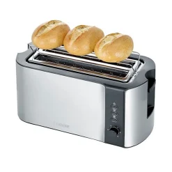 Grille-pain - SEVERIN - 2590 - 2 fentes - 1400W - inox brossé/noir