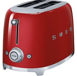 Grille-pain - SMEG - 2 tranches - 950watts - tiroir ramasse miettes - Rouge