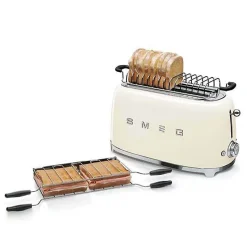 Grille-pain - SMEG - TSF02BLEU - 4 tranches - 6 niveaux de dorage - Noir