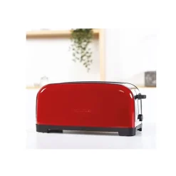 Grille-pain - TAURUS - Vintage Red - 2 fentes extra longues - 6 niveaux de brunissement - 1 400 W