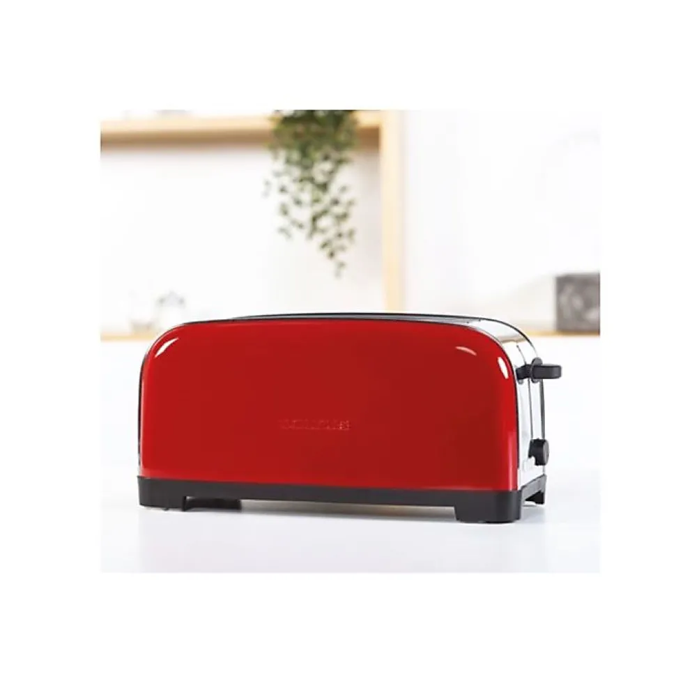 Grille-pain - TAURUS - Vintage Red - 2 fentes extra longues - 6 niveaux de brunissement - 1 400 W