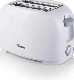 Grille-pain Blanc 2 Fentes 800W Compact