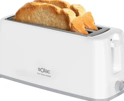 Grille-pain Blanc 1200W 4 Tranches Longues