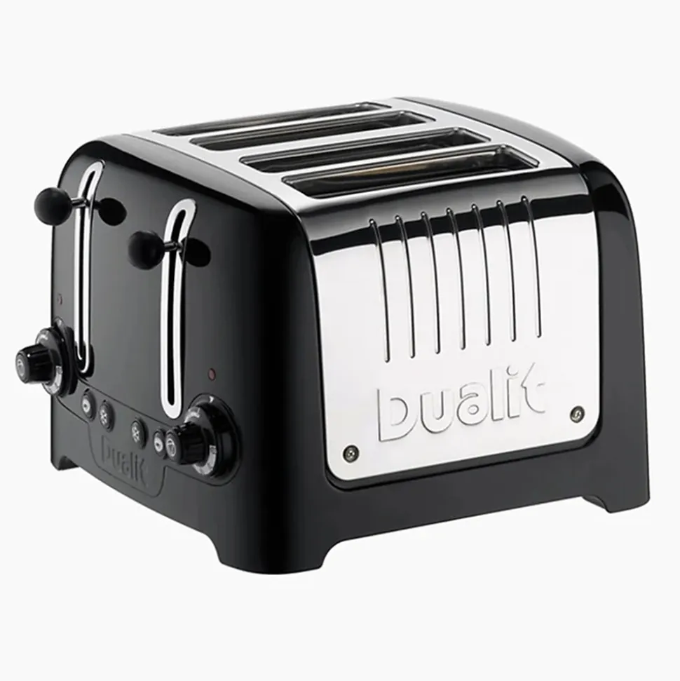 Grille-pain DUALIT 46225 - 4 tranches - Noir ultra brillant