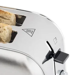 Grille-pain H.KoeNIG TOAS28 - 2 fentes - 3 fonctions - Thermostat réglable 7 niveaux - Acier inoxydable - Gris