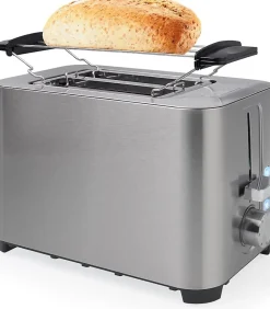 Grille-pain Inox Brossé 850W 2 Fentes Courtes