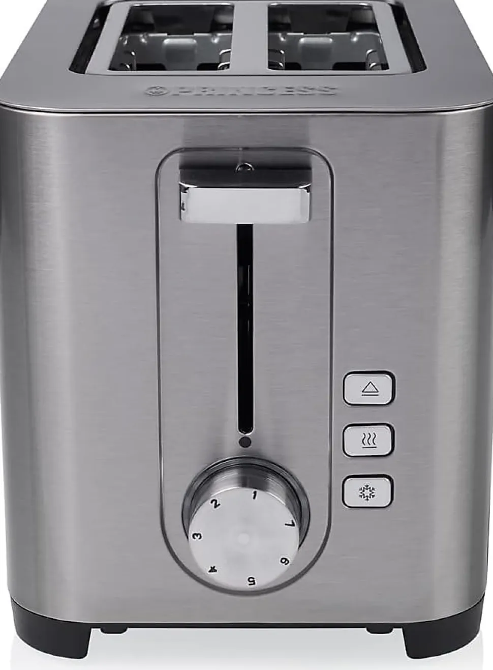 Grille-pain Inox Brossé 850W 2 Fentes Courtes