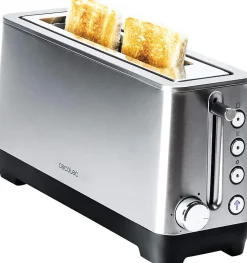 Grille-pain Inox Fente Large 1100W