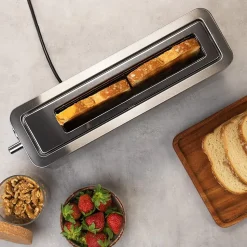 Grille-pain Inox Fente Large 1100W