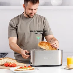 Grille-pain Inox 1000W 1 Fente Extra Longue