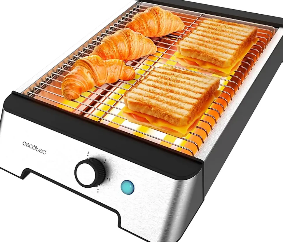 Grille-pain Inox 1000W 3 Tranches Quartz