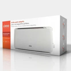 Grille-pain large fente DOD168W blanc - 900W