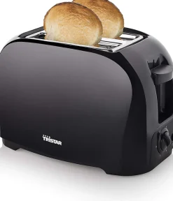 Grille-pain Noir 2 Fentes 800W Compact