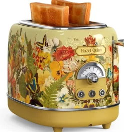 Grille-pain Rétro Jaune 2 Fentes 815W