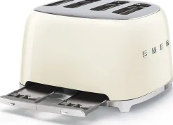 Grille-pain SMEG 4 tranches Années 50 - 2000W B Crème TSF03CREU