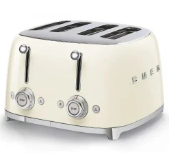 Grille-pain SMEG 4 tranches Années 50 - 2000W B Crème TSF03CREU