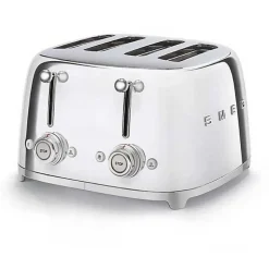 Grille-pain SMEG 4 tranches Années 50 - 2000W B Chromé TSF03SSEU Métal