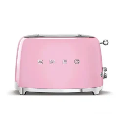 Grille-pain SMEG TSF01PKEU Rose - 2 fentes extra-large - Tiroir ramasse-miettes amovible