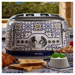 Grille-pain Vintage Capri 4 fentes 1630W Design rétro ARIETE