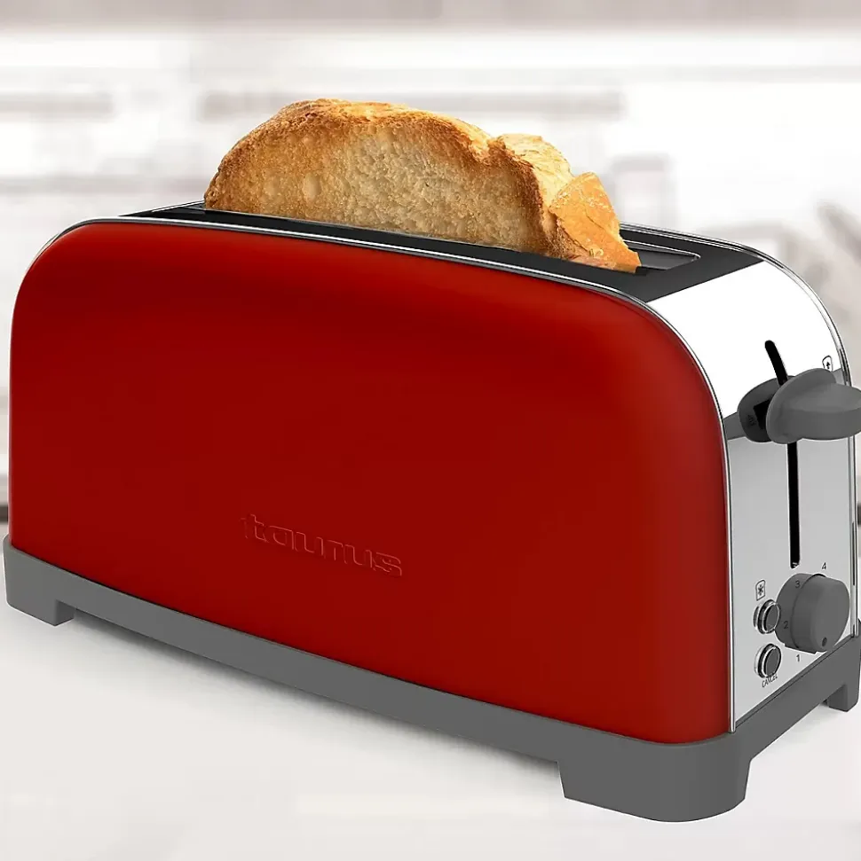 Grille-pains 1 fente 850w rouge Taurus VINTAGESINGLERED850W