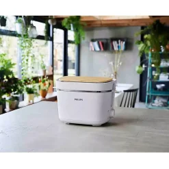 Grille-pains 2 fentes 830w blanc mat Philips HD2640-10 eco conscious edition