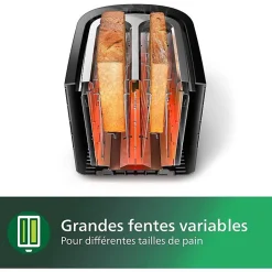 Grille-pains 2 fentes 830w noir Philips HD2581/90 daily collection