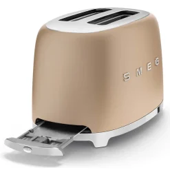 Grille-pains 2 fentes 950w or mat Smeg TSF01CHMEU années 50