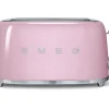 Grille-pains 2 fentes 1500w rose Smeg TSF02PKEU