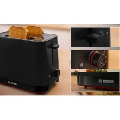 Grill-pain 2 fentes 950w noir Bosch TAT3M123 mymoment