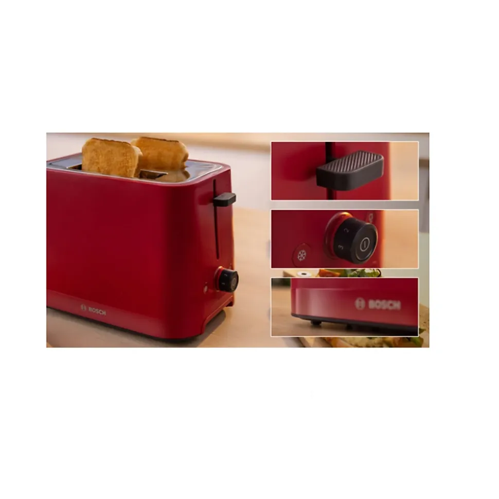 Grill-pain 2 fentes 950w rouge Bosch TAT3M124 mymoment