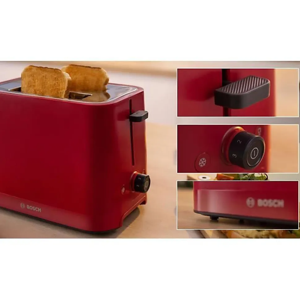 Grill-pain 2 fentes 950w rouge Bosch TAT3M124 mymoment