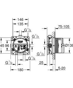 GROHE Rapido SmartBox Corps encastré universel 1/2