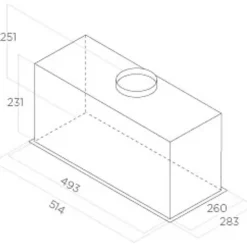 Groupe filtrant 52cm 65db 580m3/h gris Elica PRF0180808 fold gr/a/52