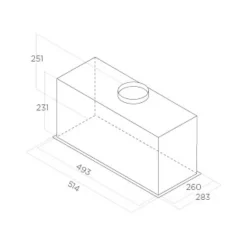 Groupe filtrant 52cm 65db 580m3/h gris Elica PRF0180808 fold gr/a/52