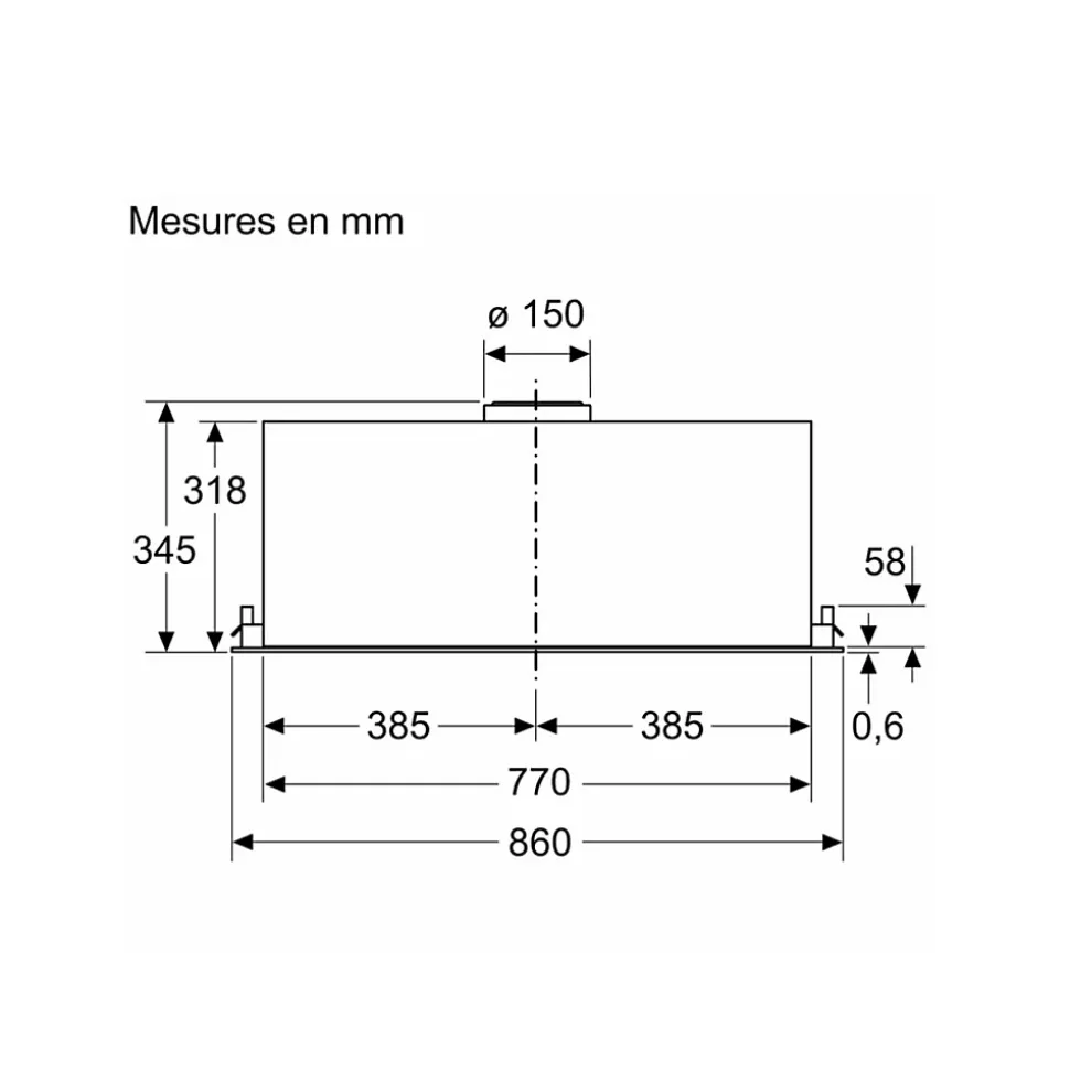 Groupe filtrant 86cm 74.5m3/h inox Siemens LB87NAC50 iq500