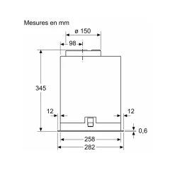 Groupe filtrant 86cm 600m3/h noir Neff D86NAC1S0B n70