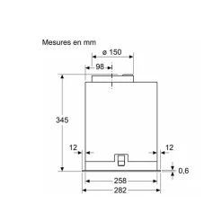Groupe filtrant 70cm 595m3/h noir Neff D75NAC1S0B n70