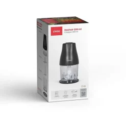 Hachoir - LIVOO - 300 ml - 400 W - 1 vitesse et fonction turbo - 2 lames en inox - Noir