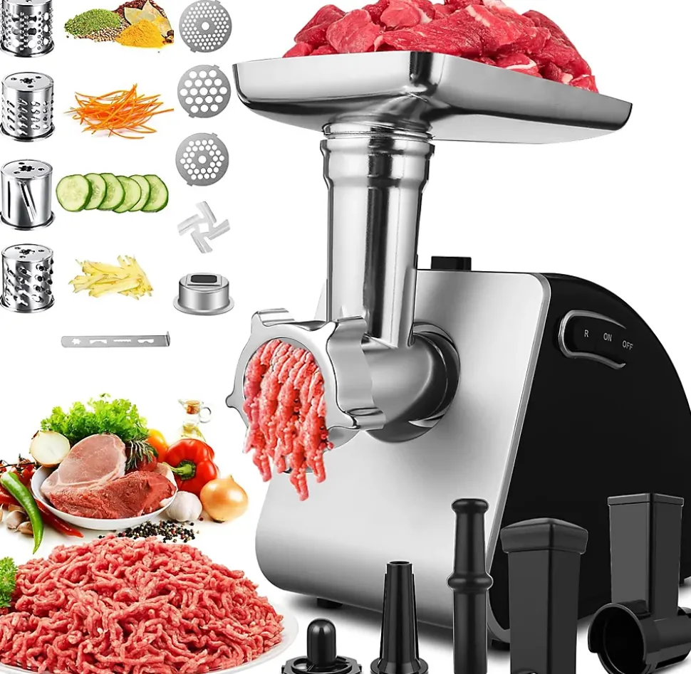 Hachoir à Viande 5 en 1 2000W gris noir