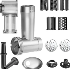 Hachoir à Viande Électrique STANEW 2500W, 2 Vitesses Réglables, 5 Lames/2 Plaques