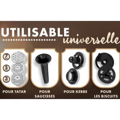 Hachoir à viandes 1000W Clatronic FW3803-Inox/Noir