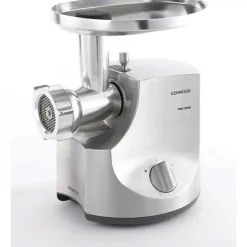 Hachoir Electrique a viande - KENWOOD MG700 - 2000W - 3kg/min - 3 grilles - 2 adaptateurs - Aluminium brossé