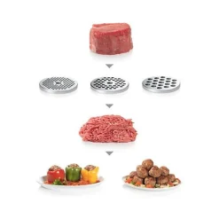 Hachoir Electrique a viande - BOSCH MFW67440 - Noir - 700W - Pieds antidérapants