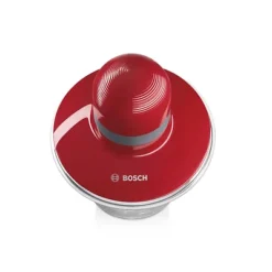 Hachoir Electrique BOSCH MMR08R2 - Rouge/Gris - 400W - Capacité 0,8L - Couteau inox - Batteur a blancs