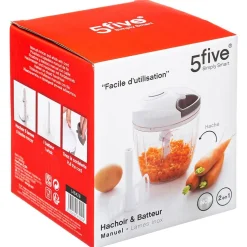 Hachoir et batteur manuel à fil Blanc - 5Five
