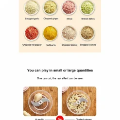 Hachoir électrique portable sans fil 100ml Rose Herzberg HG03183-PNK