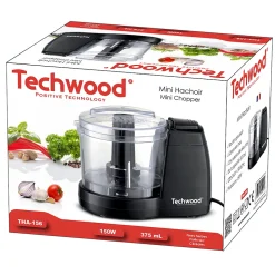 Hachoir électrique Techwood THA-156 - 375 ml 150W - 2 vitesses - Coloris Noir